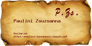 Paulini Zsuzsanna névjegykártya